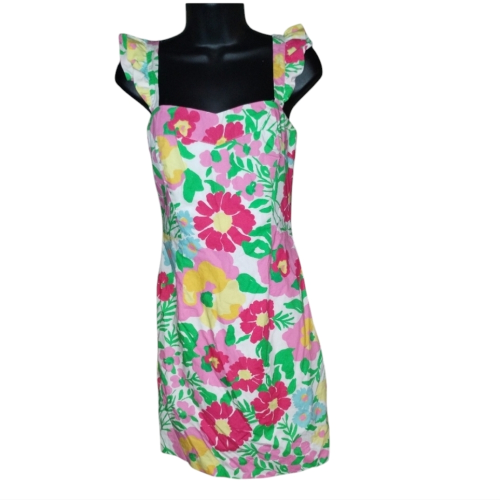 Lilly Pulitzer floral dress, sweetheart neckline, size 2, great condition